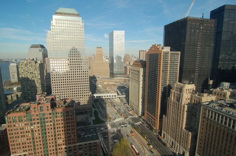 WFC, Route 9A / West Street, and the WTC site, looking north. Photo taken by Brian Weinberg, 12/3/2006. DSC_8507.jpg