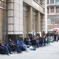 People camped out in line days in advance outside of Best Buy in order to be first to purchase a PlayStation 3. Photo taken by B