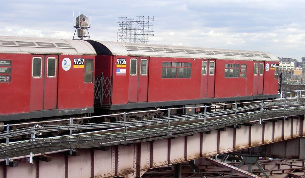 R-36WF 9756 @ Queensboro Plaza (7). Photo taken by Brian Weinberg, 01/09/2003.