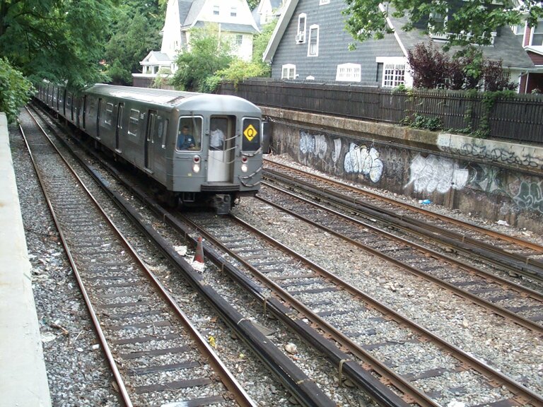 R-68A @ north of Ave H (Q). This was the only time I had or have ever seen an R-68A on the &quot;diamond Q.&quot; Photo taken by