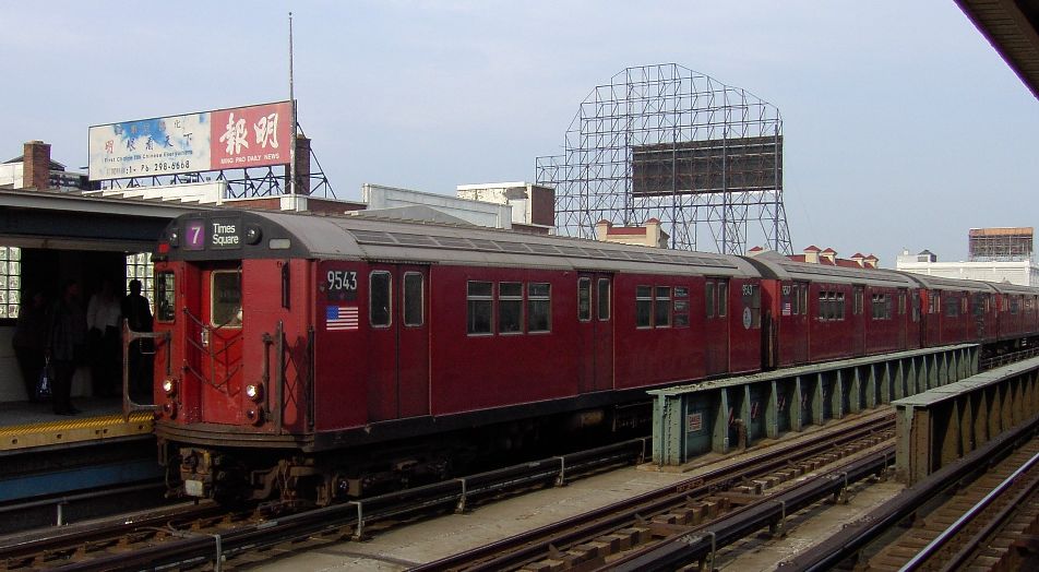 R-36WF 9543 @ 33 St - Rawson St (7). Photo taken by Brian Weinberg, 5/7/2003.